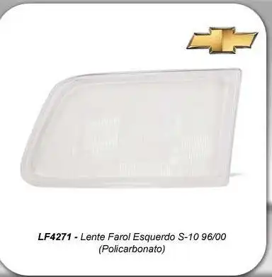 LENTE FAROL S-10 1996 A 2010 ESQ (POLICARBONATO)