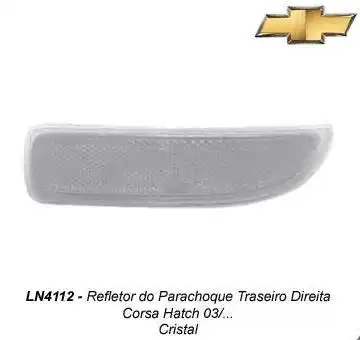 SINAL PARACHOQUE TRAS CORSA HATCH 02/ DIR CRISTAL
