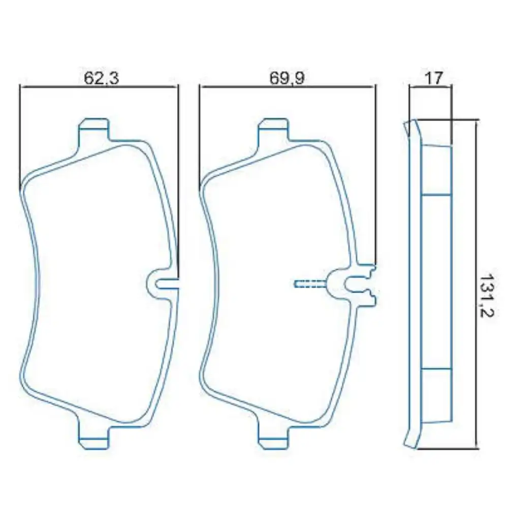 PASTILHA FREIO DIANTEIRA MERCEDES C180 2002 A 2006