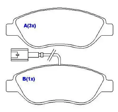 PASTILHA FREIO DIANTEIRA FIAT STILO 2.4 20V 2001 A 2008