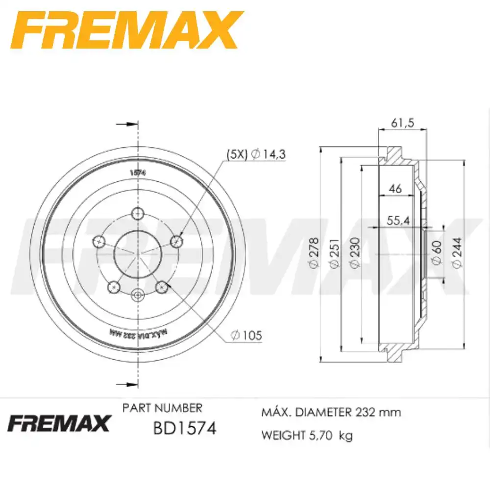 TAMBOR FREIO TRASEIRO TRACKER 1.0 12V 2020 ACIMA