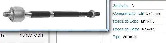 BARRA AXIAL MONTANA 11/ DIR HID (SETOR 14MM)