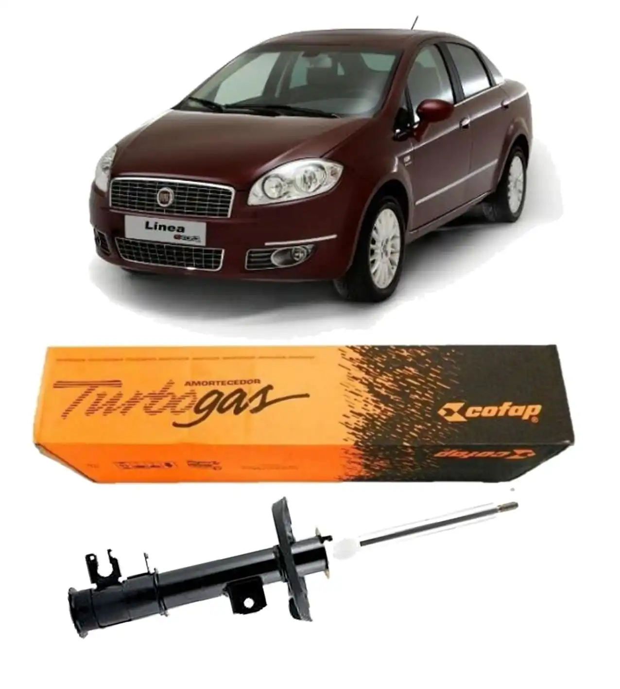 AMORTECEDOR DIANTEIRO FIAT LINEA 2008 A 2016 DIREITO