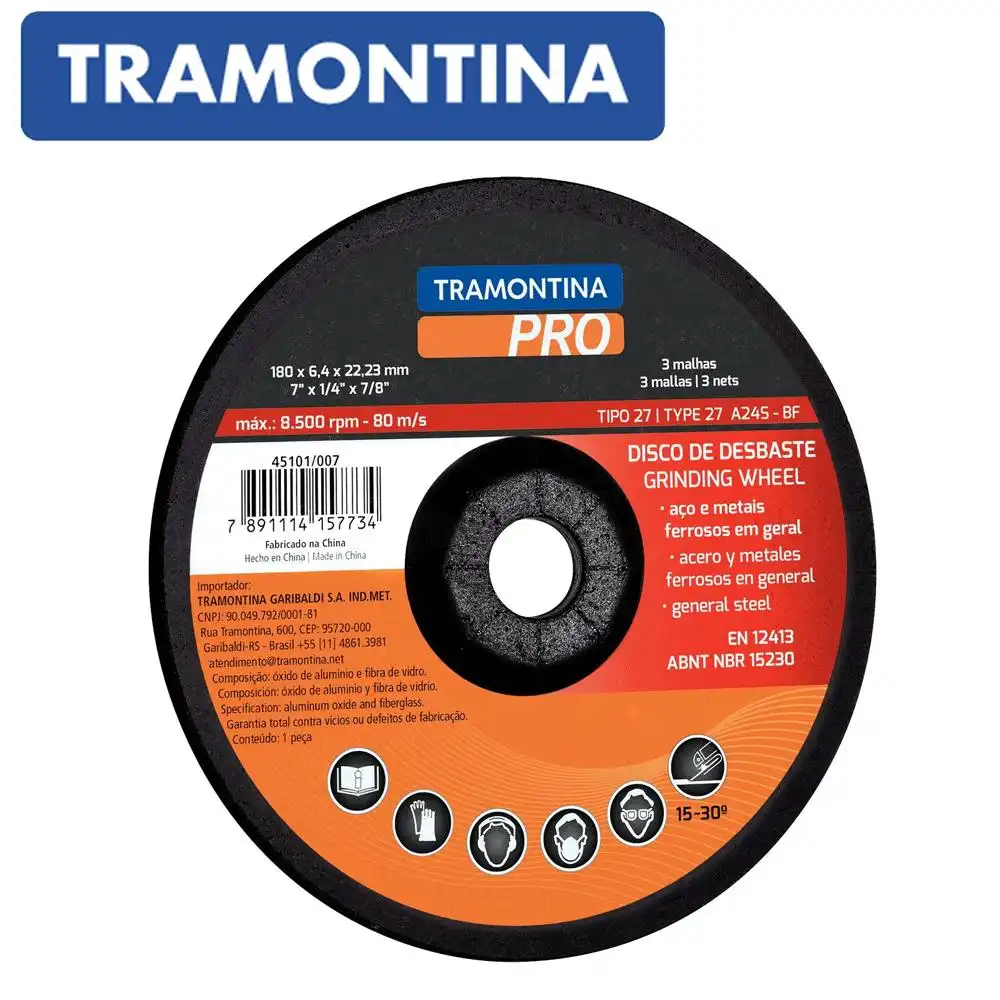 DISCO DESBASTE AÇO/METAIS FERROSOS 4.1/2 POL