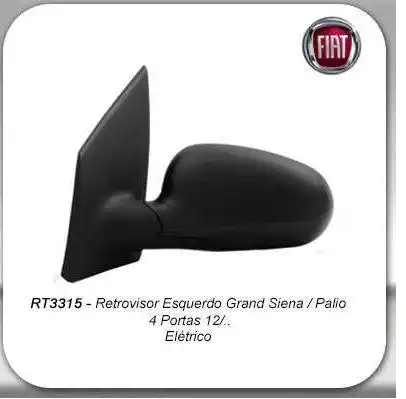 ESPELHO EXT FIAT PALIO GRAND SIENA 2012/ ESQ ELETRICO 4PT