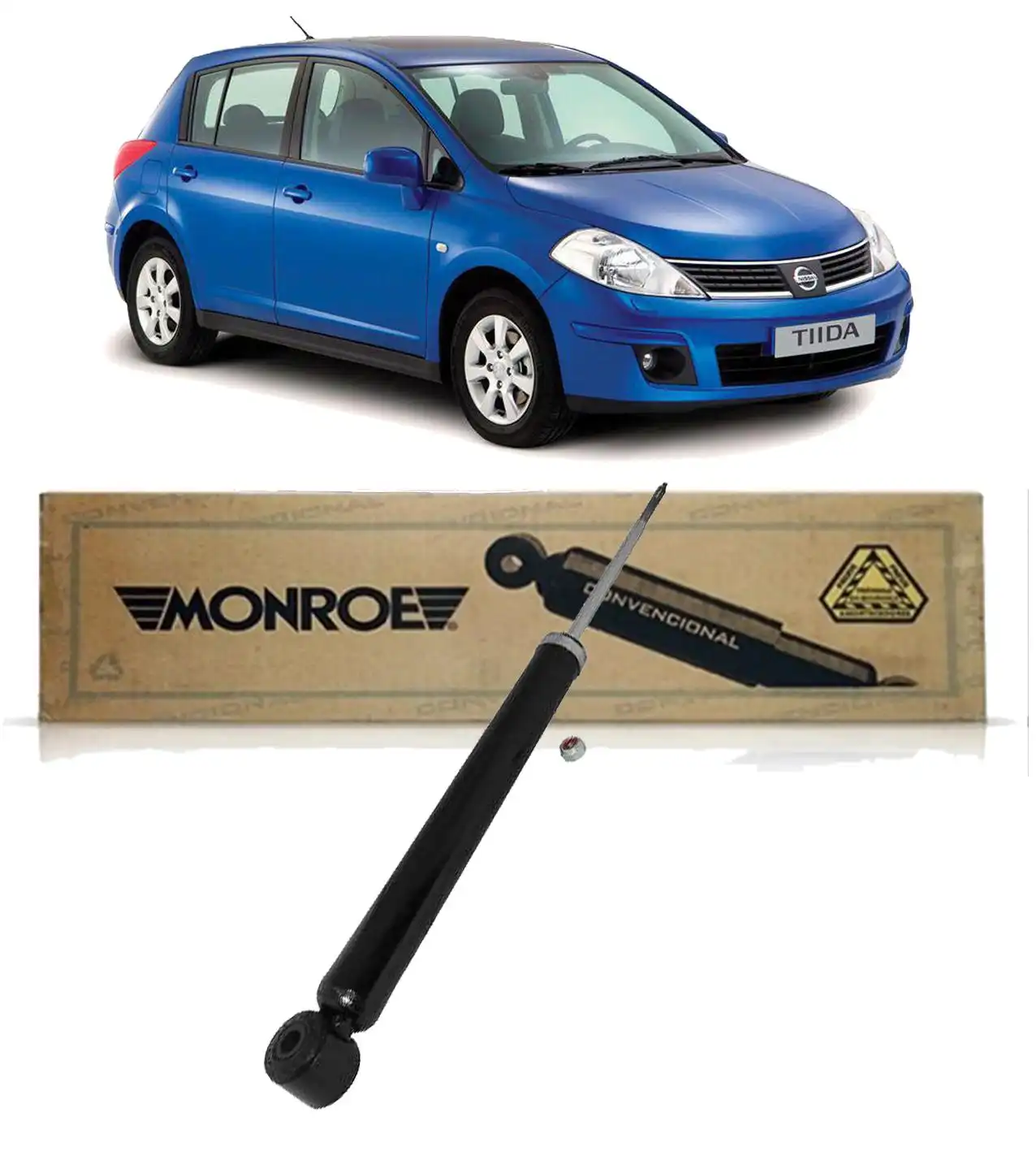 AMORTECEDOR TRASEIRO NISSAN TIIDA 2007 A 2013