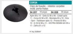 GRAMPO FORRACAO INTERNA AGILE 09/14 CELTA 00/06 COBALT 11/ C