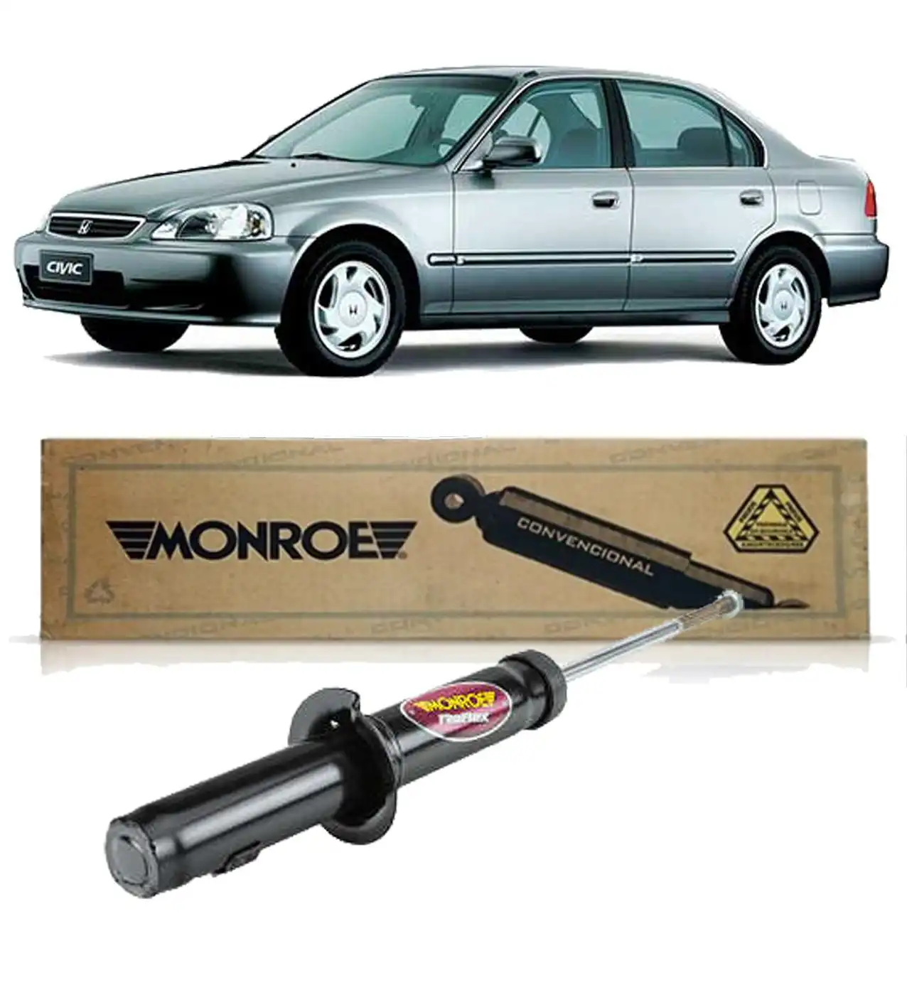 AMORTECEDOR DIANTEIRO HONDA CIVIC 1.6 1996 A 2000 TODOS