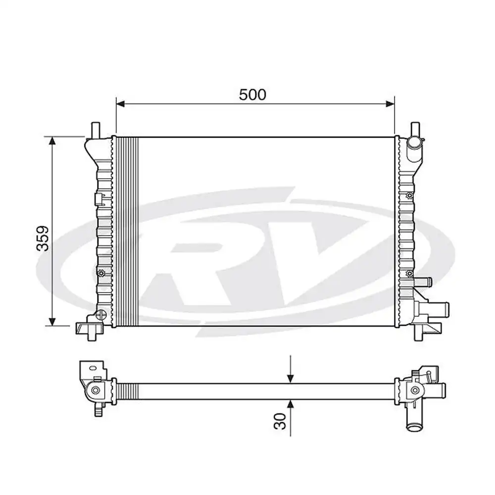 RADIADOR FIESTA 1.0 1.3 1996 A 1999 COM AR