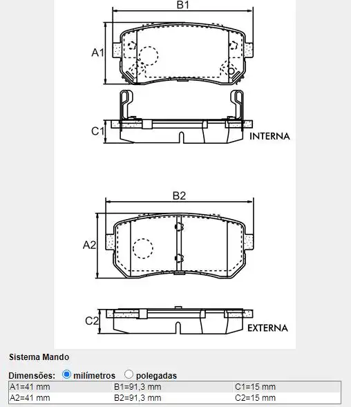 PASTILHA FREIO TRASEIRA HYUNDAI I30 2.0 16V 2009 A 2012