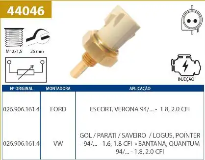 INTERRUPTOR TEMPERATURA VW FORD 1.6 1.8 1994/ AP