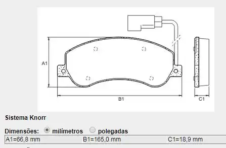 PASTILHA FREIO DIANTEIRA AMAROK 2.0 16V 2010 A 2021 COM SENS