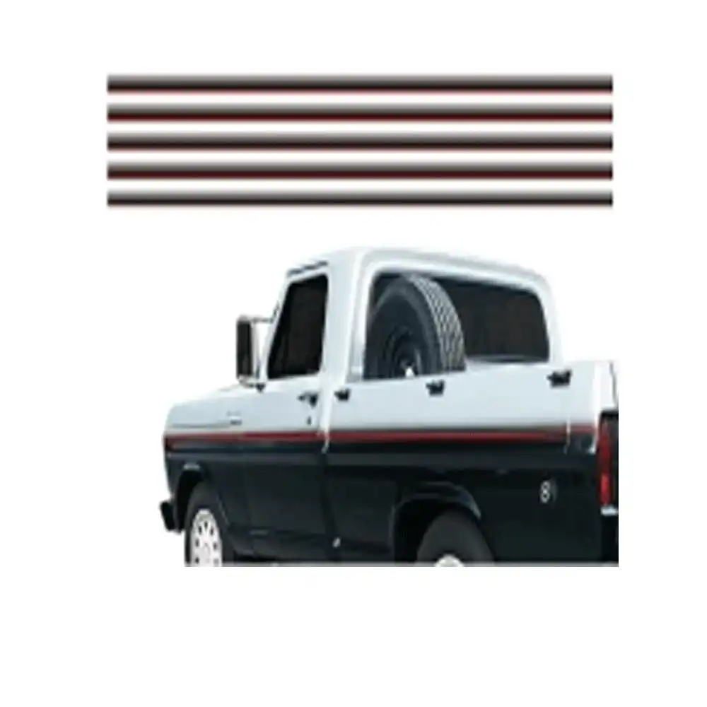 FAIXA LATERAL F-1000 /86  CARIJO VERMELHA  ( 5 FAIXAS )