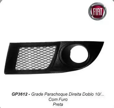 GRADE PARACHOQUE DIANT FIAT DOBLO 10/17 DIR C/ FAROLETE