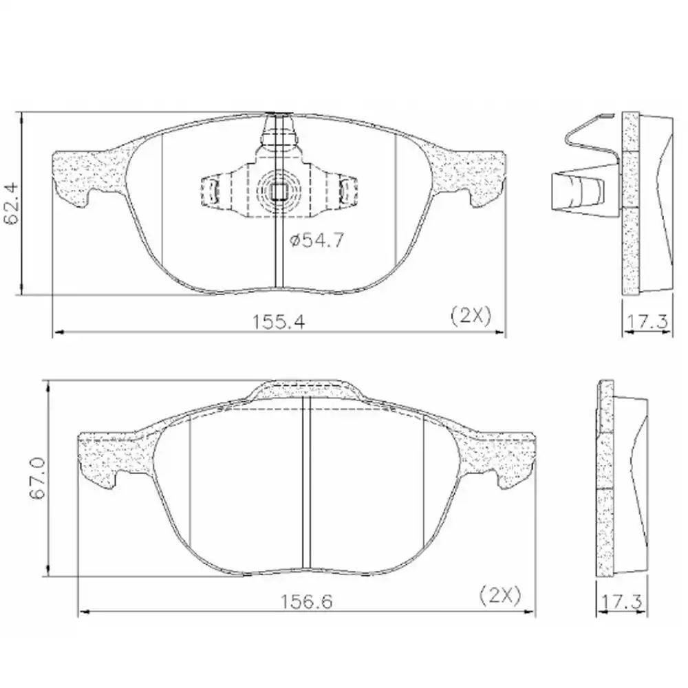 PASTILHA FREIO DIANTEIRA FOCUS 1.6 2.0 2009 A 2019 CERAMICA