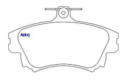 PASTILHA FREIO DIANTEIRA VOLVO S40 1995 A 1997