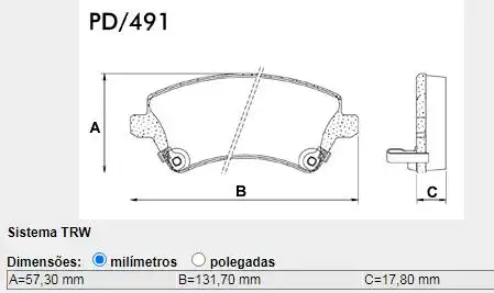 PASTILHA FREIO DIANTEIRA TOYOTA COROLLA 1.6 16V 2002 A 2008