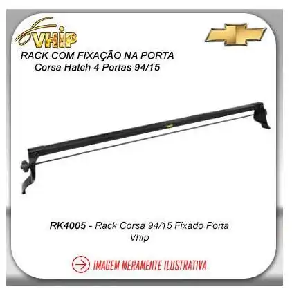 RACK CORSA 4PTS 1994 A 2015 FIXADO NA PORTA