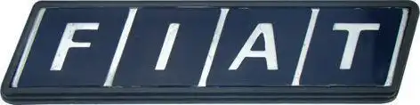 EMBLEMA TAMPA TRAS FIAT AZUL C/MOLDURA PRETA