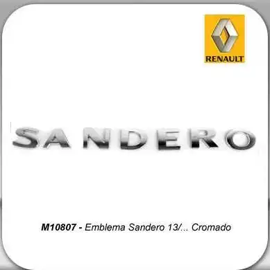 EMBLEMA TAMPA SANDERO 2013/ CROMADO