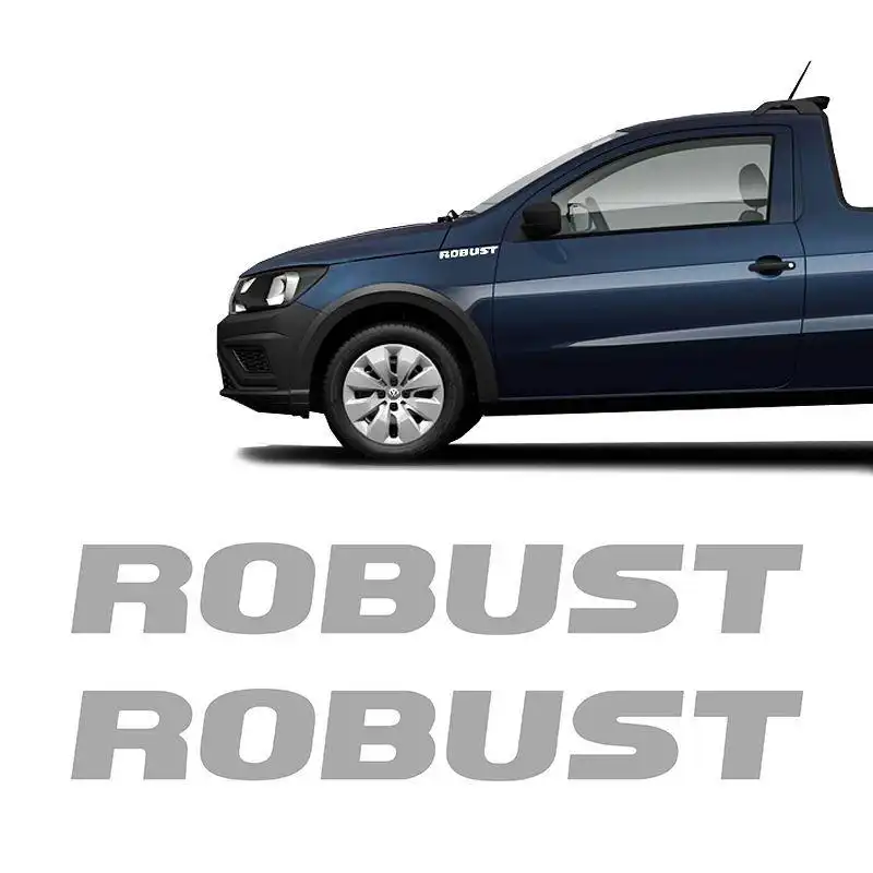 EMBLEMA ADESIVO PARALAMA SAVEIRO G VII ROBUST PRATA (JG 2PÇS