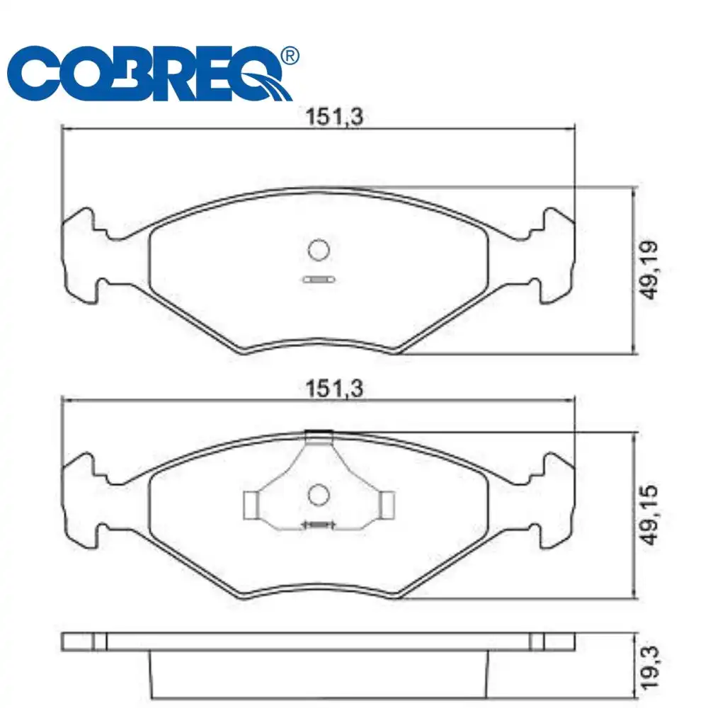 PASTILHA FREIO DIANTEIRA GOL 1.8 1984 A 2000 DISCO SOLIDO