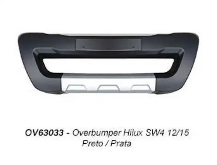OVERBUMPER PARACHOQUE DIANT HILUX SW4 2012 A 2015 PRETO PRAT