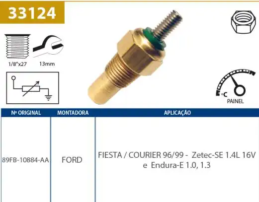 INTERRUPTOR TEMPERATURA FIESTA 1.4 16V 1997 A 1999 ZETEC