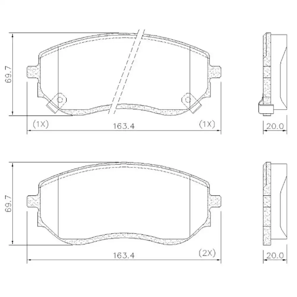 PASTILHA FREIO DIANTEIRA FRONTIER 2.3 16V 2023 ACIMA