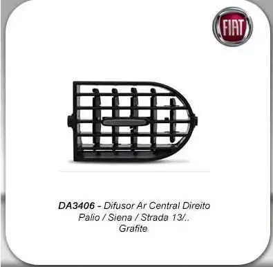 GRADE VENT INT PALIO/SIENA/STRADA 2013/ GRAFITE DIR (CENTRAL