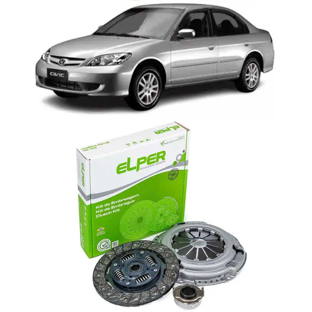 KIT EMBREAGEM HONDA CIVIC 1.7 16V 2000 A 2005 COM ROLAMENTO