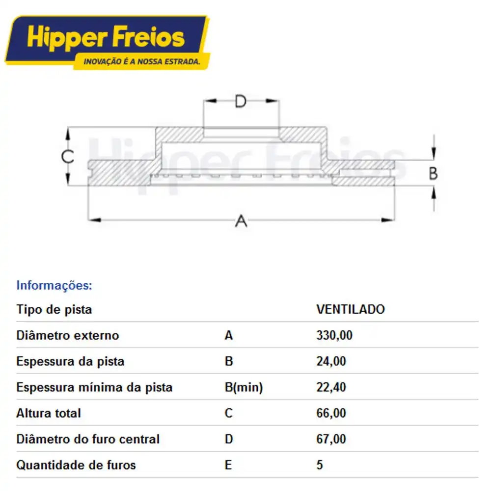 DISCO FREIO DIANTEIRO BMW X3 2.0 2019 ACIMA VENTILADO