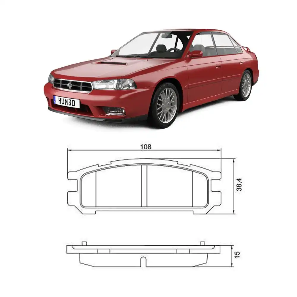 PASTILHA FREIO TRASEIRA SUBARU FORESTER 2.0 1997/