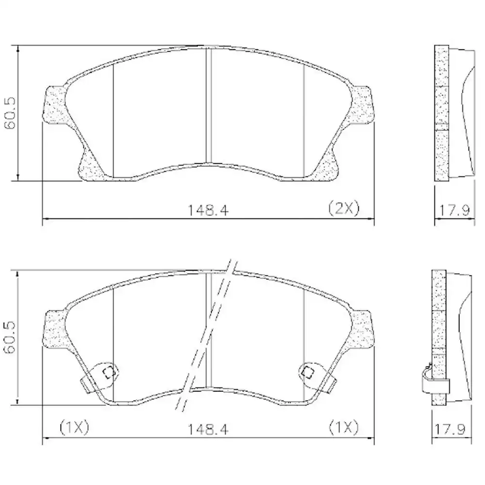 PASTILHA FREIO DIANTEIRA CRUZE 1.8 16V 2012 A 2016
