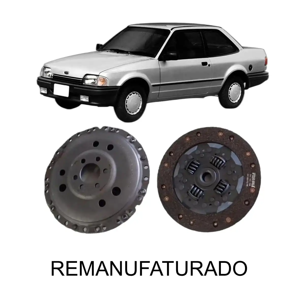 KIT EMBREAGEM ESCORT VERONA 1.8 SEM ROLAMENTO REMANUFATURADO