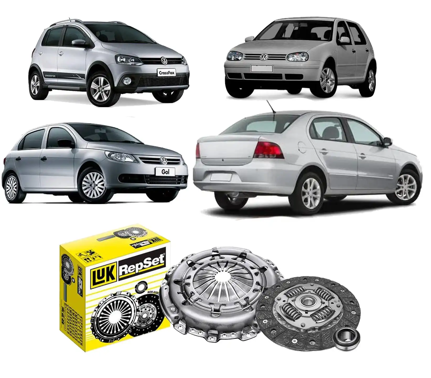 KIT EMBREAGEM GOL G5 G6 1.0 1.6 2008 A 2016 COM ROLAMENTO