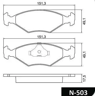 PASTILHA FREIO DIANTEIRA FIAT PALIO /1997 SISTEMA TEVES