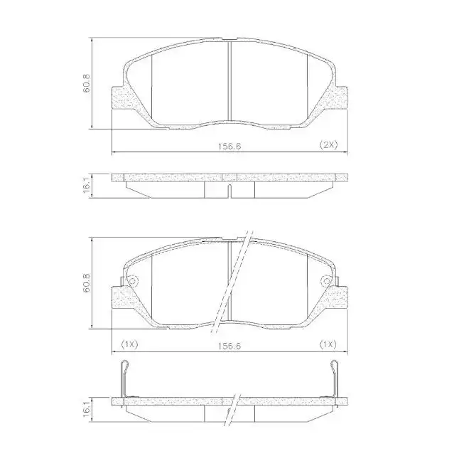 PASTILHA FREIO DIANTEIRA SANTA FE 2.7 24V 2006 A 2010