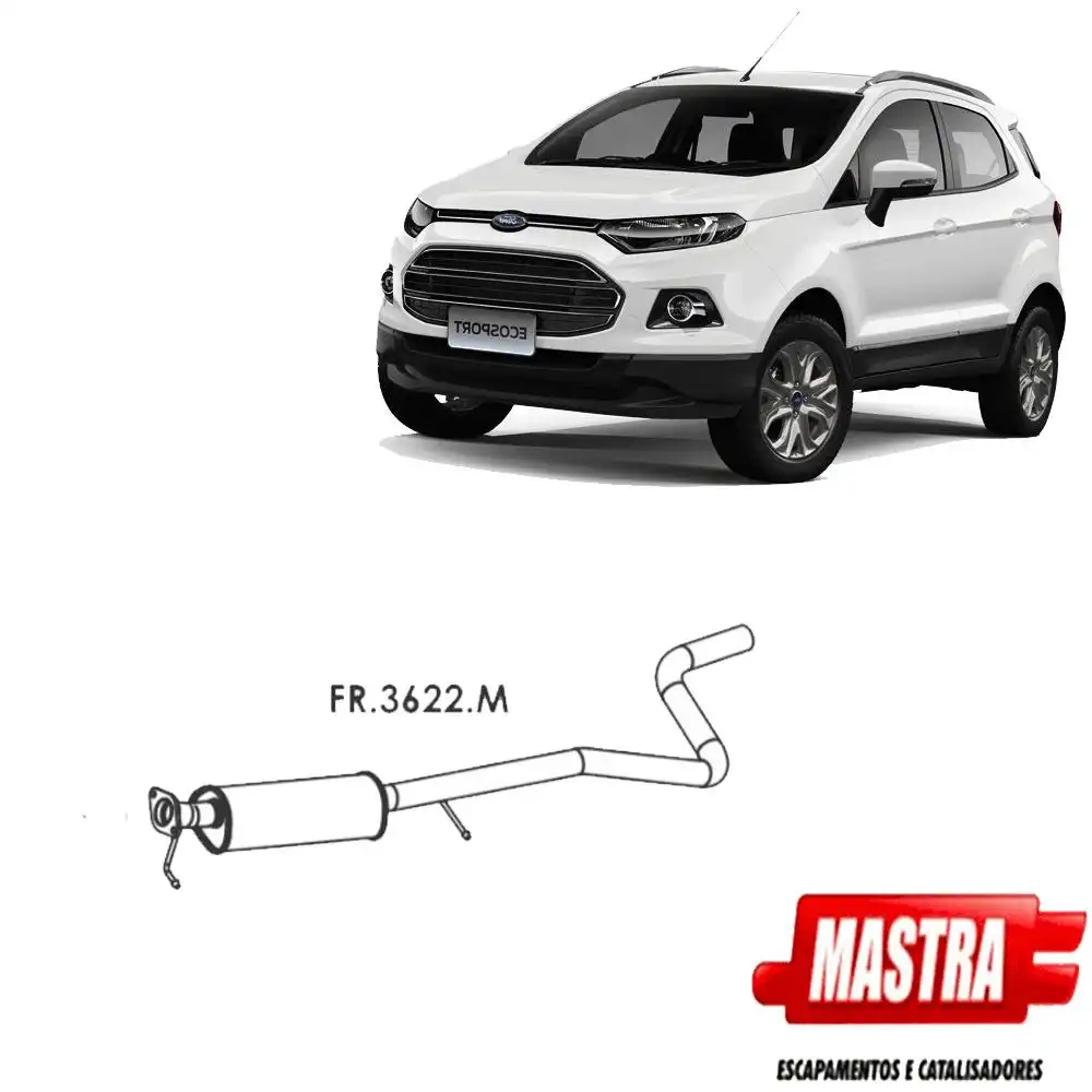 SILENCIOSO INTERMEDIARIO NEW ECOSPORT 1.6 16V 2013 A 2017