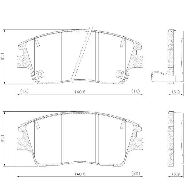 PASTILHA FREIO DIANTEIRA IX35 2.0 16V 2018 ACIMA CERAMICA