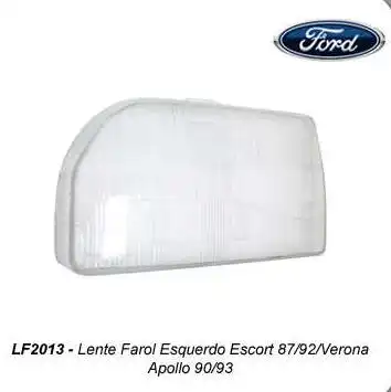 VIDRO FAROL ESCORT 87/92 ESQ