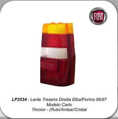 SINAL TRAS FIAT FIORINO ELBA 1986 A 1997 DIR FUME