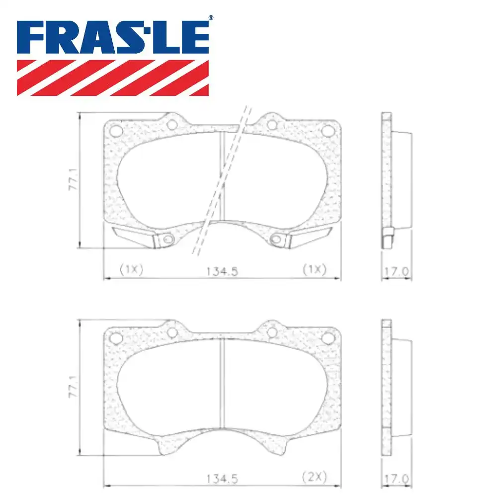 PASTILHA FREIO DIANTEIRA TOYOTA HILUX 2.7 3.0 2009/ CERAMICA
