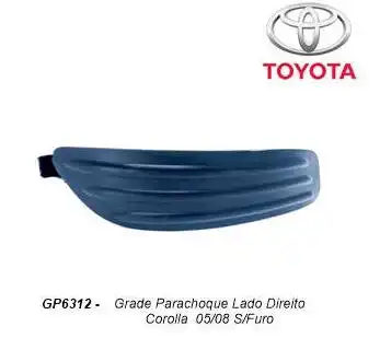 GRADE PARACHOQUE DIANT TOYOTA COROLLA 05/08 DIR