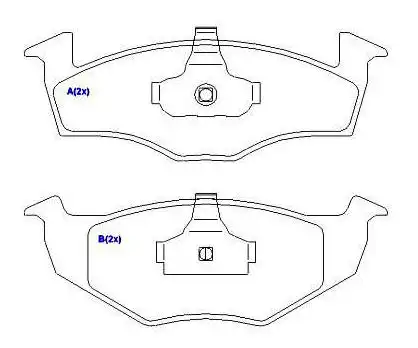 PASTILHA FREIO DIANTEIRA GOLF 1.8 2.0 1995/