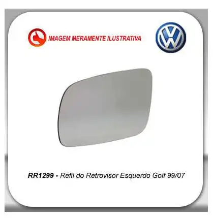 VIDRO ESPELHO GOLF 99/07 ESQ GRANDE