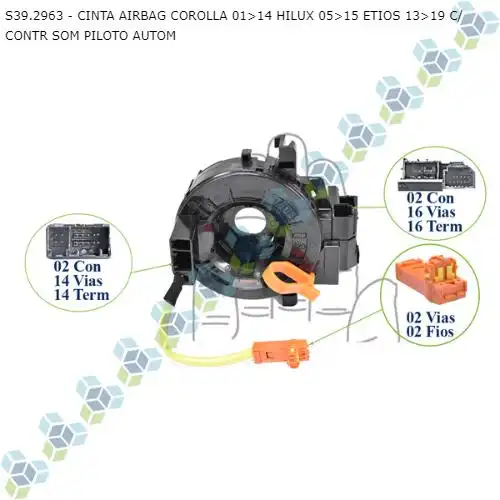 CINTA AIRBAG TOYOTA HILUX 2005 A 2015