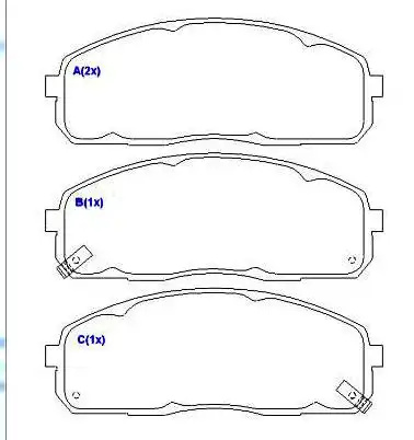 PASTILHA FREIO DIANTEIRA HYUNDAI HR 2.5 2005/