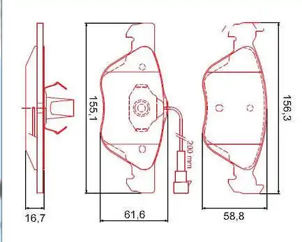 PASTILHA FREIO DIANTEIRA PALIO WEEKEND 1.8 8V 2004 A 2010