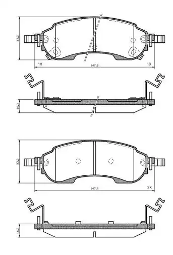 PASTILHA FREIO TRASEIRA RANGER 3.0 24V 2024 ACIMA CERAMICA